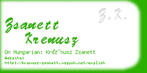 zsanett krenusz business card